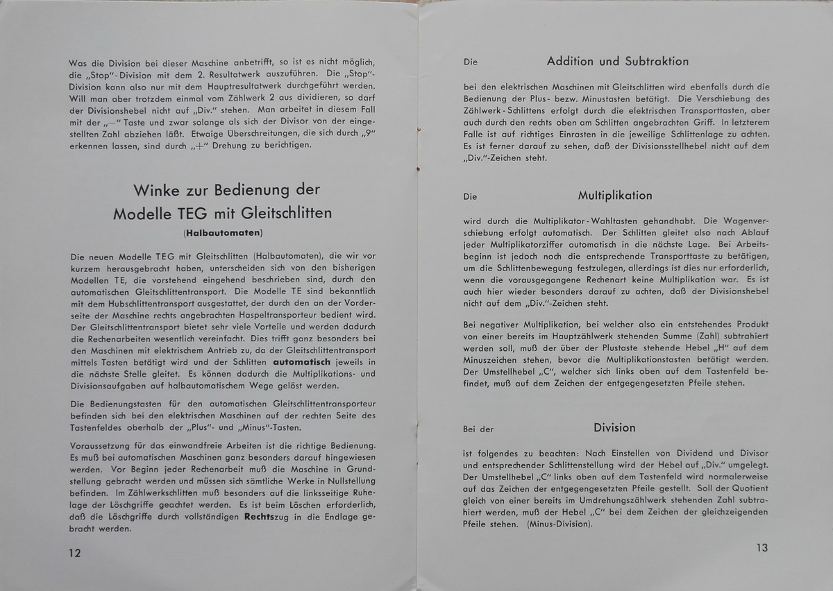 Badenia TEG13 manual