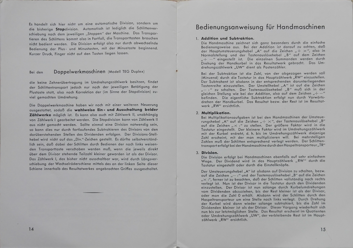 Badenia TEG13 manual